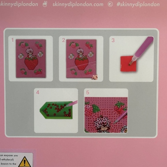 Skinnydip STRAWBERRY SHORTCAKE Jewel by Numbers Kit Diamond Art Painting NEW! - Picture 7 of 10